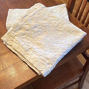 Pair of matelasse euro shams